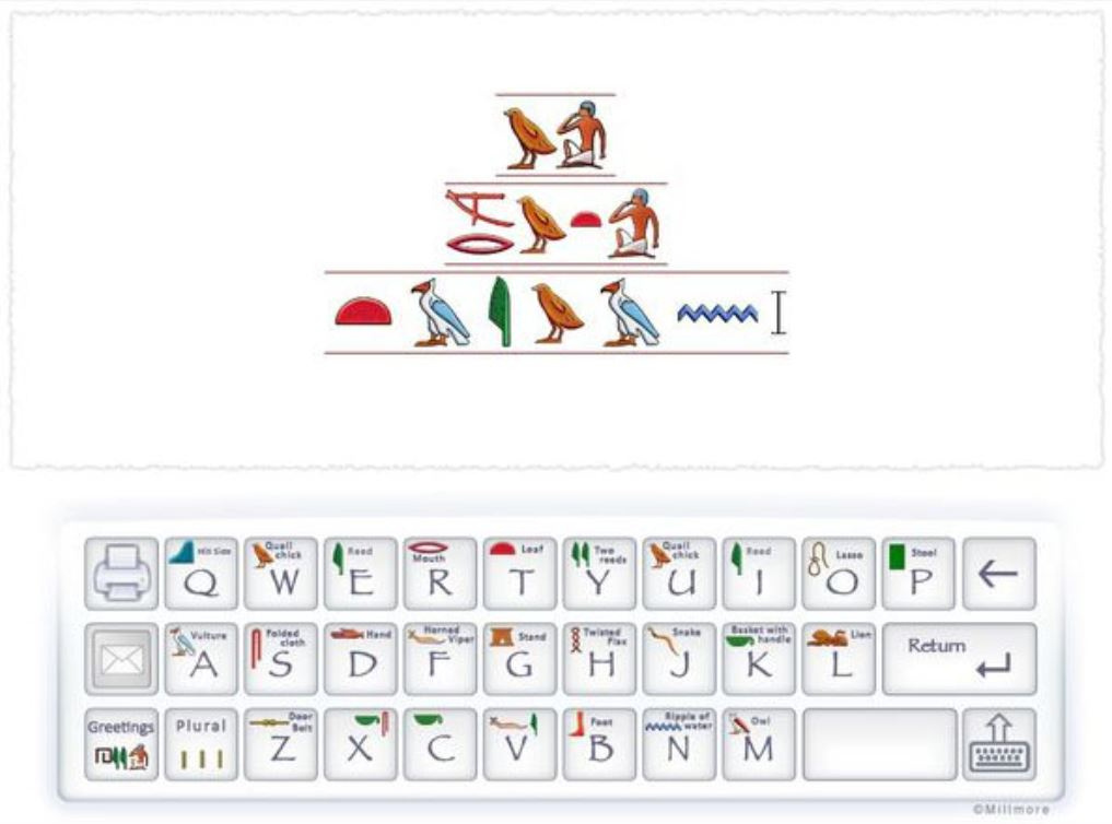 【數位典藏】埃及象形文打字機