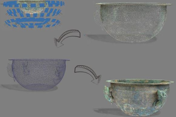 <p>近景攝影測量原理建置文物3D模型</p>